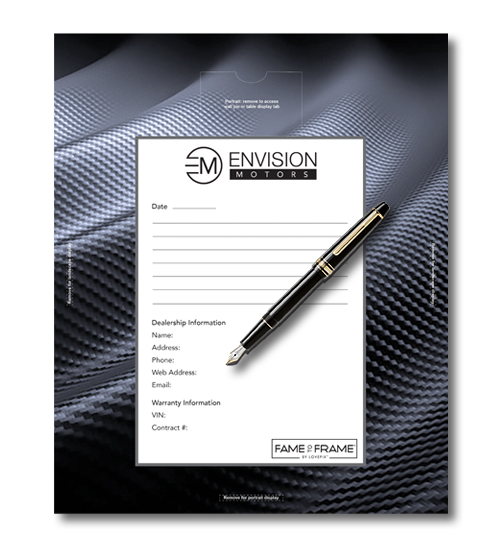 Signed message and dealership contact